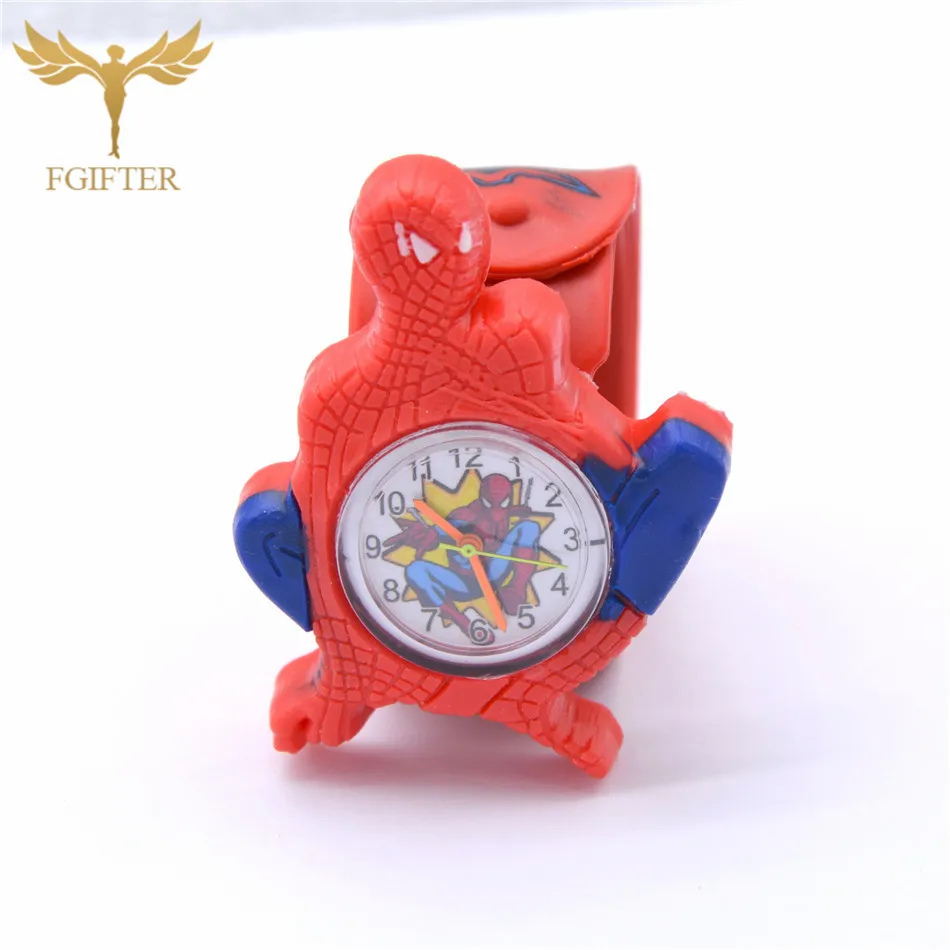 

Boys Girls Cartoon Slap Watch Sport Spider Cartoon Slap Wrist Watch For Children Hot Sale Baby Gift Quartz Watches