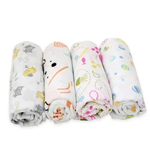 Детское хлопчатобумажное одеяльце, хлопковое пеленание для новорожденных, яркое, фруктовое, лисичное, животное, дышащее спальное одеяло