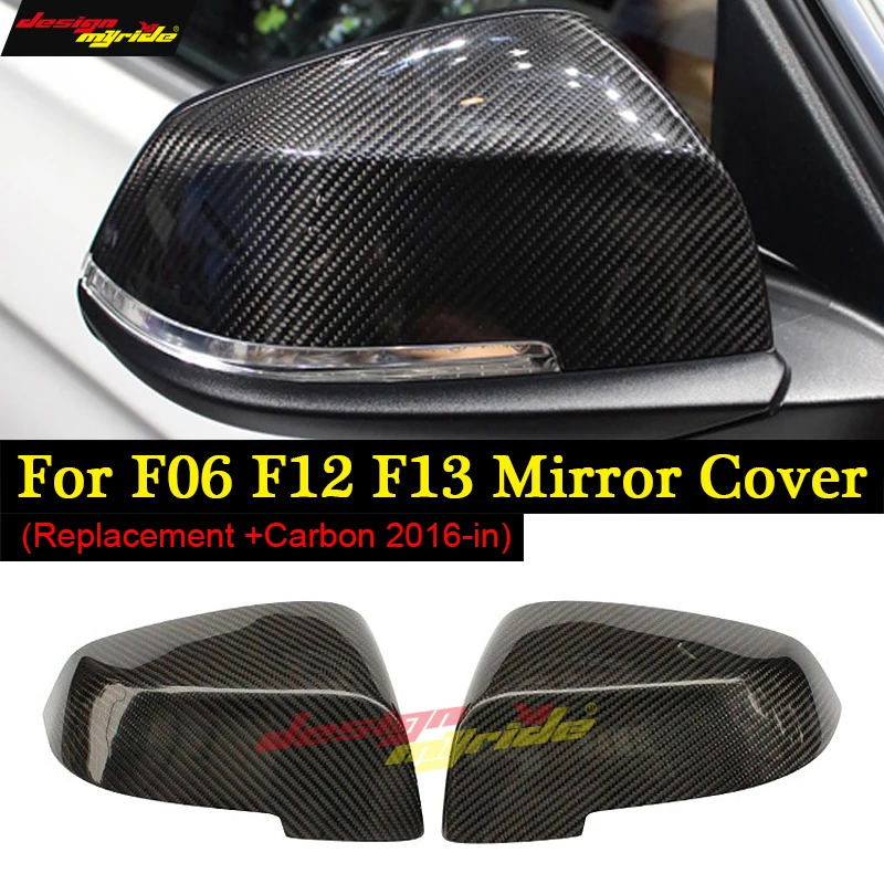 

F06 Mirror Cover Carbon Fiber F12 Mirror Cover Replacement type For BMW 640i 650i 640d 650d LCI ide Door Mirror Cover 2016-in