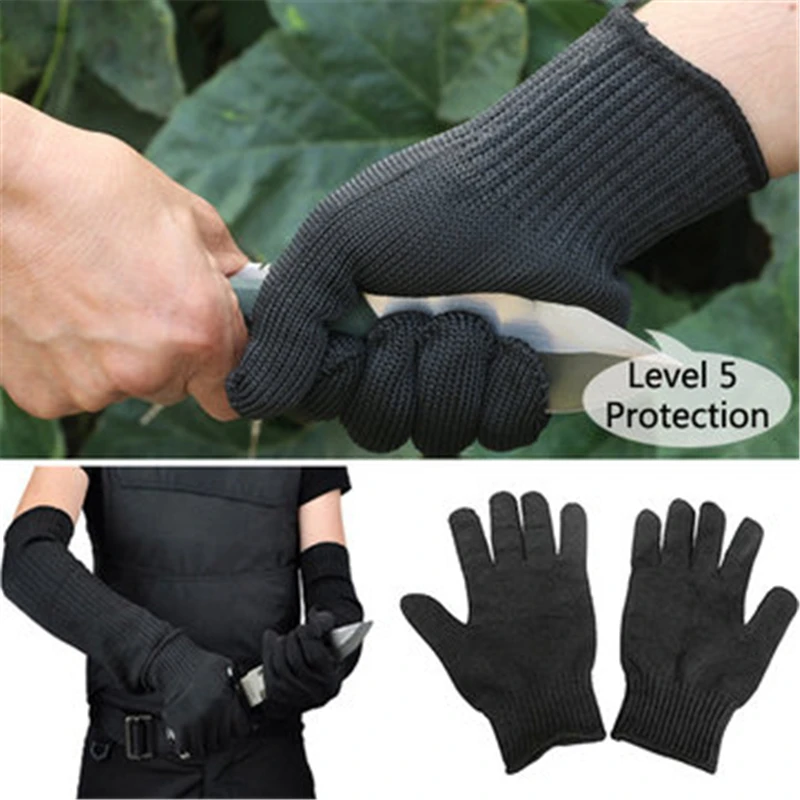 

1 Pair Steel Wire Safety Anti-cutting Gloves Gardening Kitchen Work Camping Protection Tool Safety Cut-Proof Metal Mesh Gloves