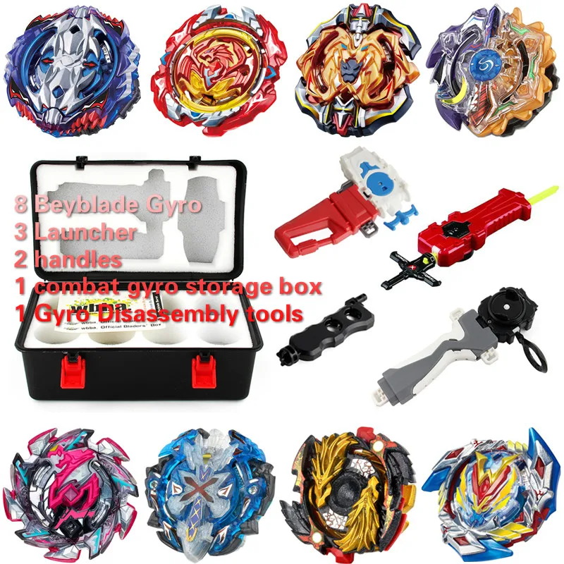 

8Pcs/set Metal Arena for Beyblade Bayblade Burst Toys Arena Sale Starter Zeno With Launcher Kids For Children Bey Blade