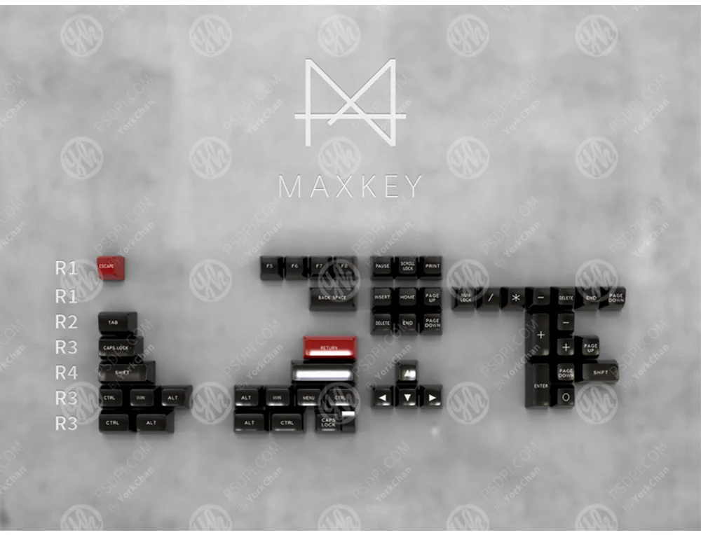 Sa ABS keycap MAXKEY Portland Doubleshot ABS 129 клавиш sa профиль для cherry mx механическая клавиатура 129 клавиш dolch Цвет Красный esc