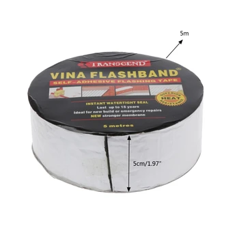 

Aluminum Foil Butyl Rubber Tape Adhesive Sealing Best for RV Roof Marine Repair