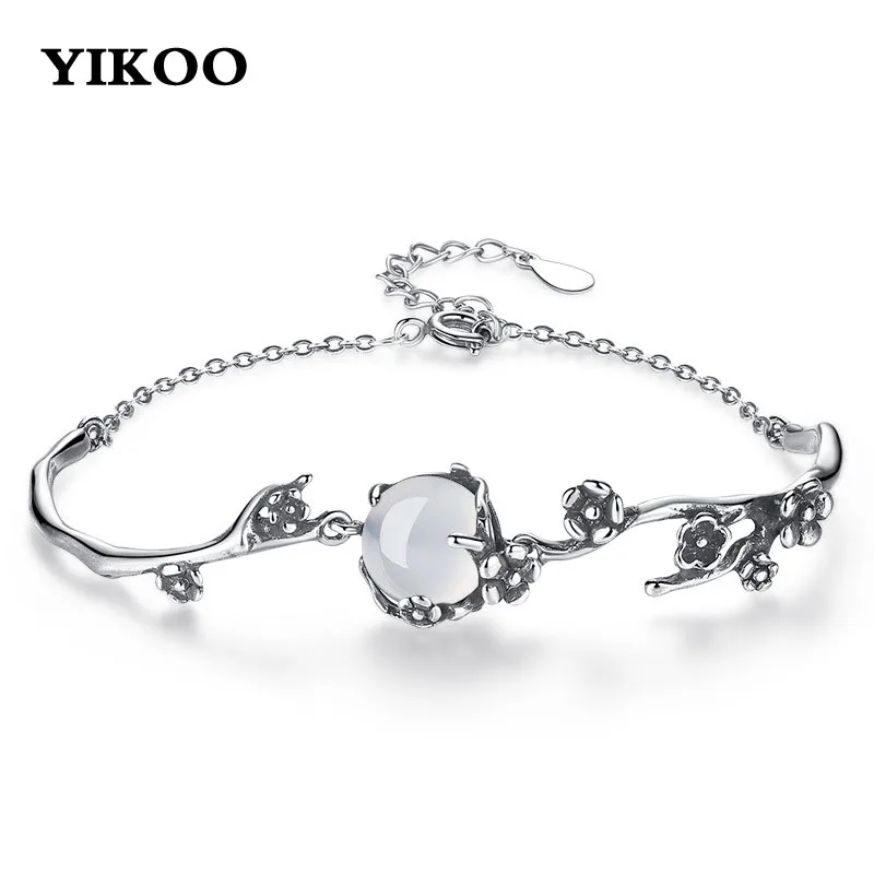 YIKOO корейский Луна тени холодный браслет со сливкой лунный свет белый Огромный