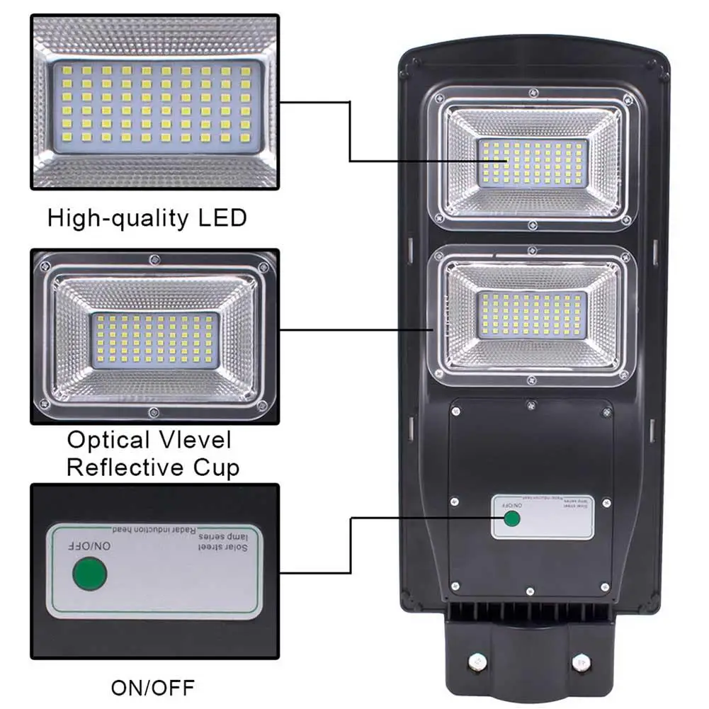 Super Heldere 60W LED Licht Zonne-straat Licht Muur Tuin Lamp IP67 Waterdichte Controle Radar Inductie Lamp Tuinpad Super Heldere 60W LED Licht Zonne-straat Licht Muur Tuin Lamp IP67 Waterdichte Controle Radar Inductie Lamp Tuinpad