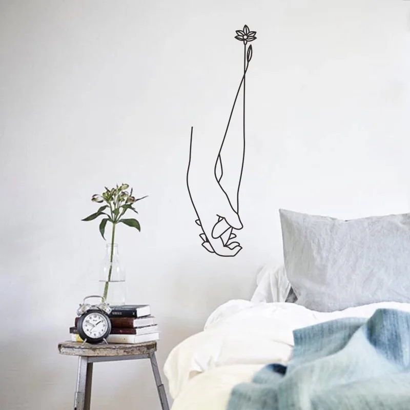 

Creative Lovers holding hands Wall Sticker for Valentine's Day wedding decoration Mural Art Decals wallpaper home decor stickers