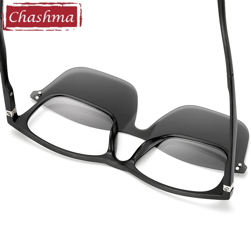 Бренд Chashma TR90 очки с гибкой оправой женские клипсы поляризованные линзы магнит мужские зеркальные солнцезащитные очки оптические оправы