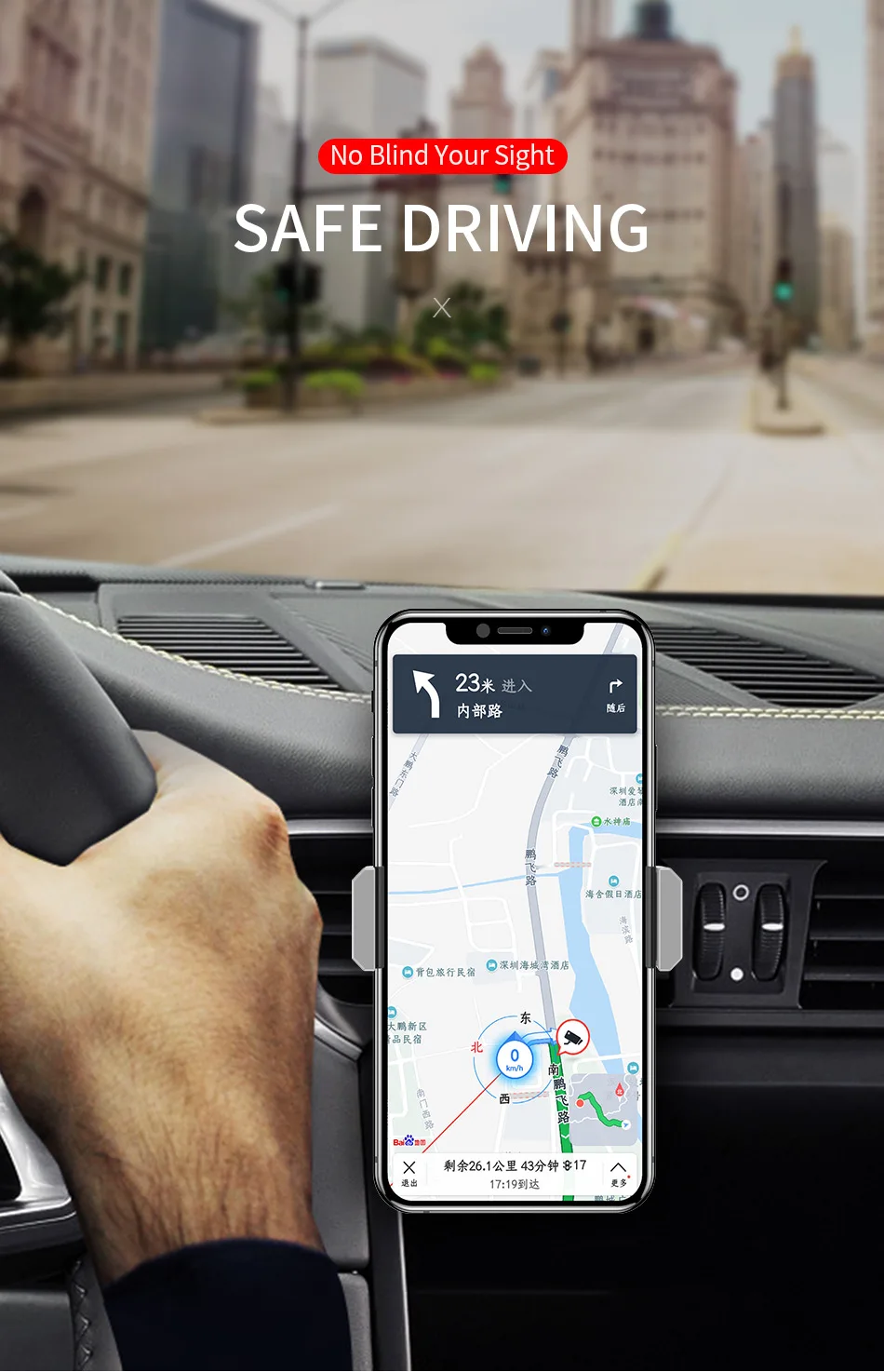 YKZ Автомобильный держатель для телефона для iPhone X XS Max 8 7 SE 3,5-6," 360 градусов поддержка мобильного вентиляционного отверстия Автомобильный держатель Подставка для телефона в автомобиле