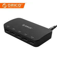 ORICO 5 портов USB Автомобильное зарядное устройство 5V2. 4A телефон зарядное устройство 30 Вт мобильный телефон автомобильное зарядное устройство для iPhone 7 6 6s 5S 5 samsung Xiaomi htc huawei