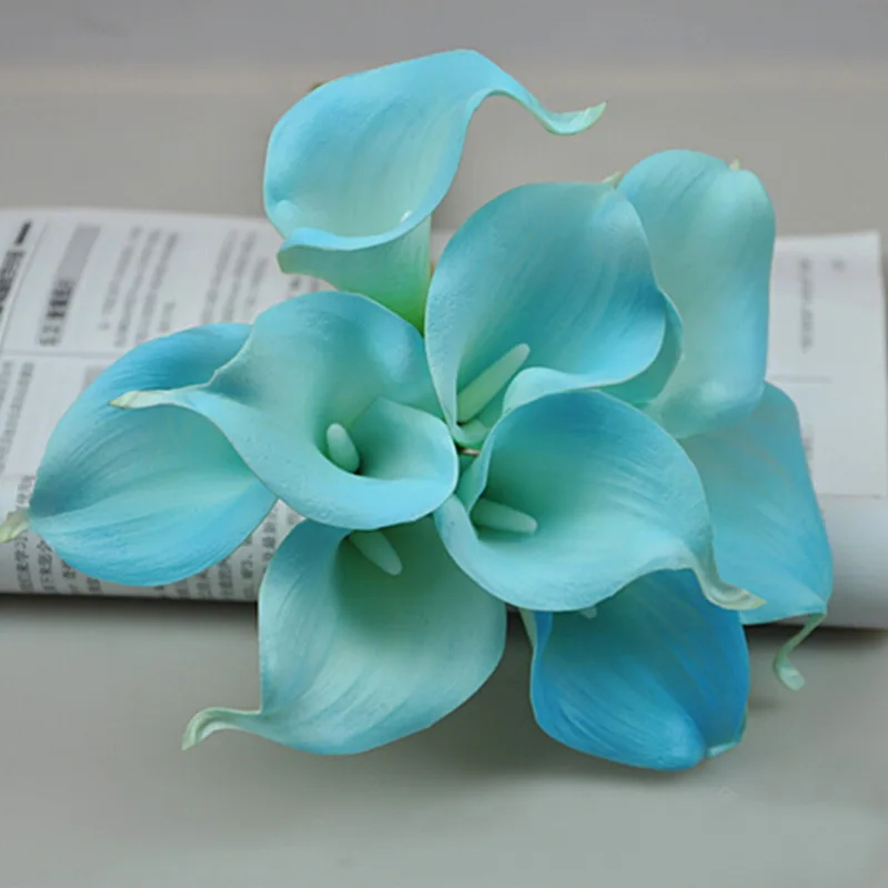 Real Touch Calla Lily Bouquets Latex Calla Lilies Wedding Flowers Supplies Wedding Centerpieces