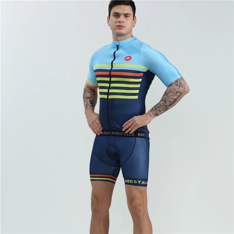 Boestalk наборы для велоспорта команда UCI цветная полоса издание go pro Команда пользовательский Топ Велоспорт Джерси нагрудник шорты мировой велосипед гоночный костюм - Цвет: cycling set