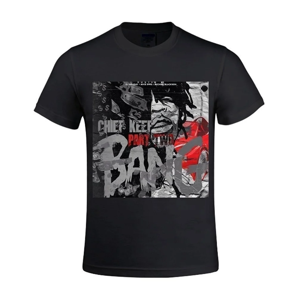 Цена Футболка Магазин Для мужчин шеи экипажа с коротким рукавом Хлопок Для мужчин s главный Keef Bang Графический футболки с круглым вырезом футболк...