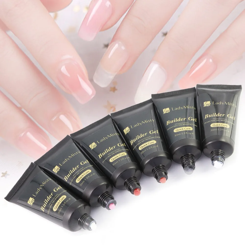 

Ladymisty 30g Soak off Poly Gel UV Acryl Gel Quick Building Finger Extension Nail Gel Camouflage UV LED Hard Builder Gel