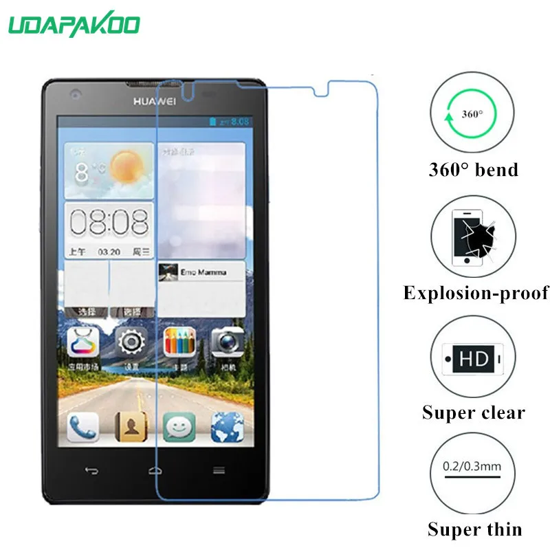 

udapakoo clear Tempered (soft glass) film for Huawei Ascend G700 Nano Explosion-proof glass Screen Protector