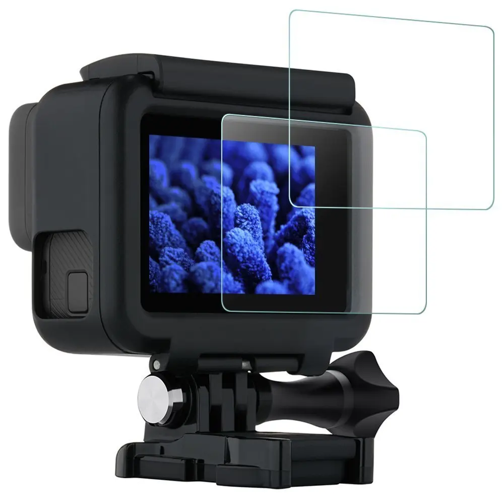TEELSIN 2pcs Anti-scratch Waterproof Tempered Glass Screen Covers Protectors Film Set for GoPro Hero 6 5 Black Accessory | Электроника
