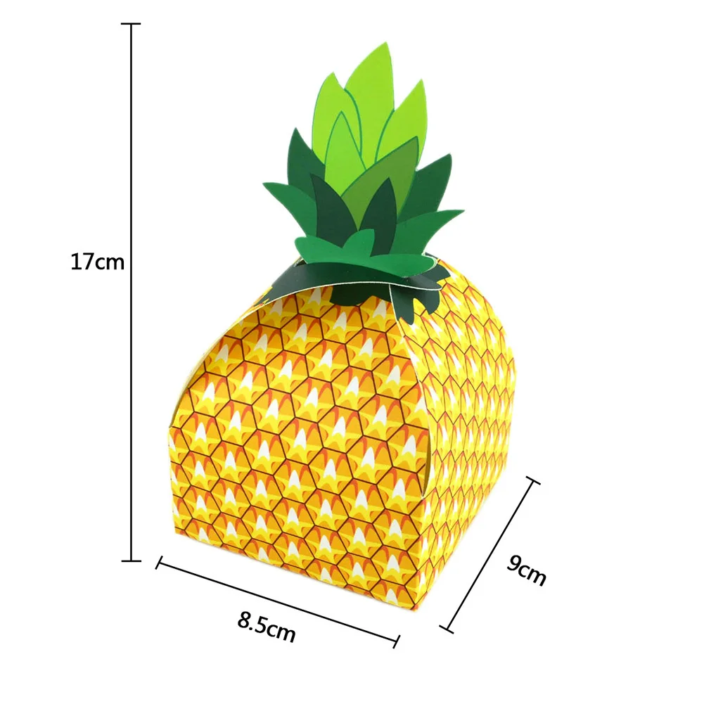 10 шт. Бумага ананас Подарочный пакет свадебный подарок конфеты Коробки пляжные свадебные украшения дома предметы декора для вечеринок и дней рождения