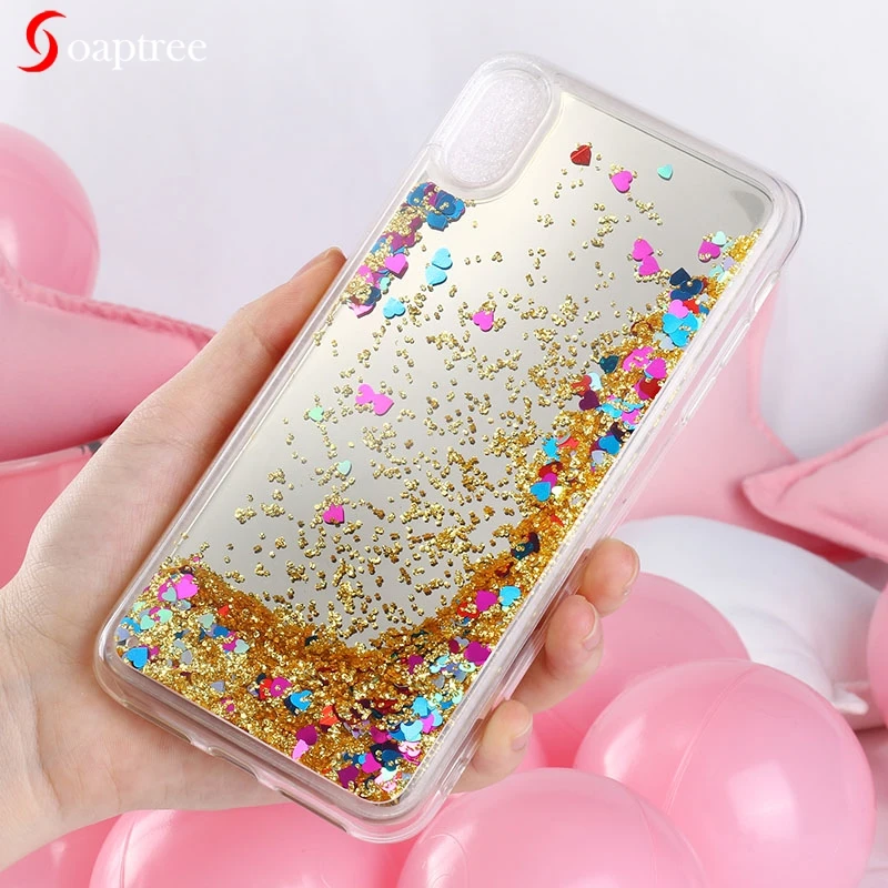 

Soaptree Silicone Cases For Apple iPhone XR XS Max iphoneXR iphoneXs Max Case Soft TPU Dynamic Mirror Liquid Quicksand Cover