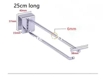 (100 unidades/pacote) 25 cm de Comprimento 6mm de Diâmetro Gancho Mostrar Slatwall Exposição da Loja de Varejo