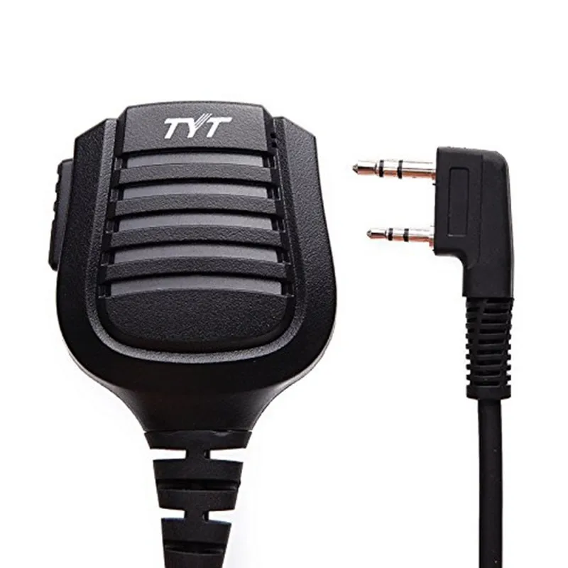 

TYT Walkie Talkie IP57 Waterproof Remote Speaker Mic 2 Pin for TYT Two Way Radio TH-UV8000D/E Digital MD-380 390 Walkie Talkie