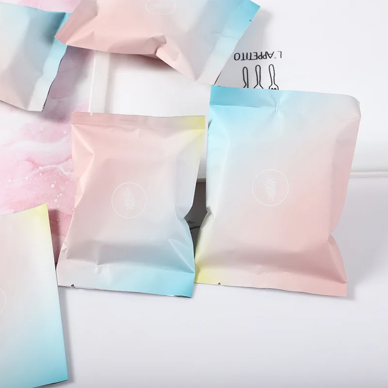 

800 X Gradient Pink/Blue Aluminium Foil Handmade DIY Egg Yolk Crisp Mid-Autumn Moon Cake Packaging Bags Wholesale