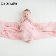 Unicorn Fashion Double Gauze Baby Blanket Muslin  Baby Towel Bath Blankets Bedding Infant Swaddle Towel Baby Stroller Blanket