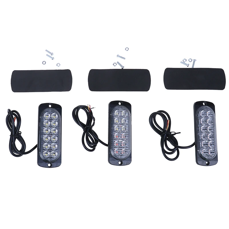 

12 LEDs Car Strobe Flashing Warning Light lights Truck Auto Roof Lamp Red Blue White Yellow Firemen Police Fog Emergency