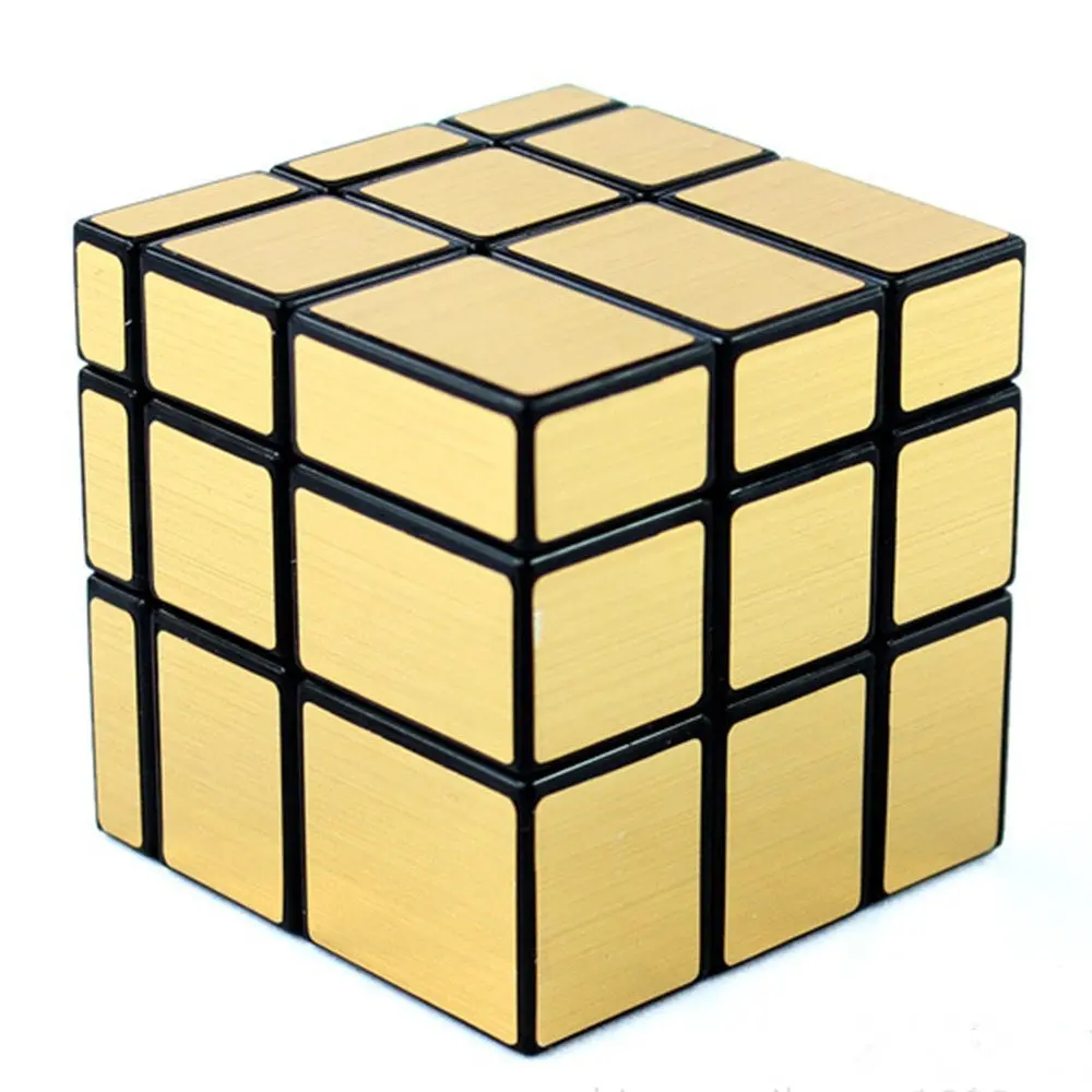 D FantiX Shengshou зеркальный куб 3x3 скоростной Золотые Зеркальные блоки головоломки