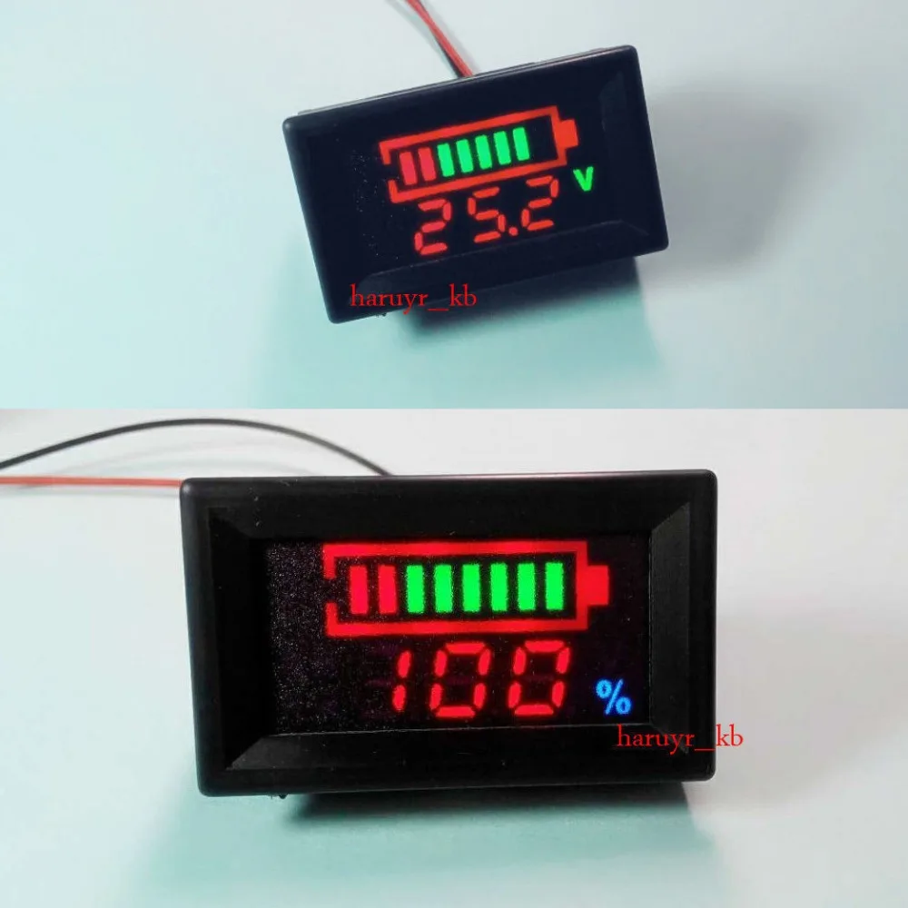 

Digital LED Indicator Battery capacity Tester + volt meter 12V 24v 36 48V Car balance Lead-acid Lithium Li-ion 1s 2s 3s 4s 5s 7s