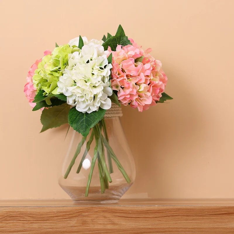 silk Hydrangea Artificial Flower single steam flower Wedding Home