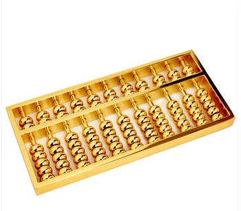 

SCY 330+++Golden abacus copper ornaments shanghaicaida Vintage Copper Crafts abacus strokes