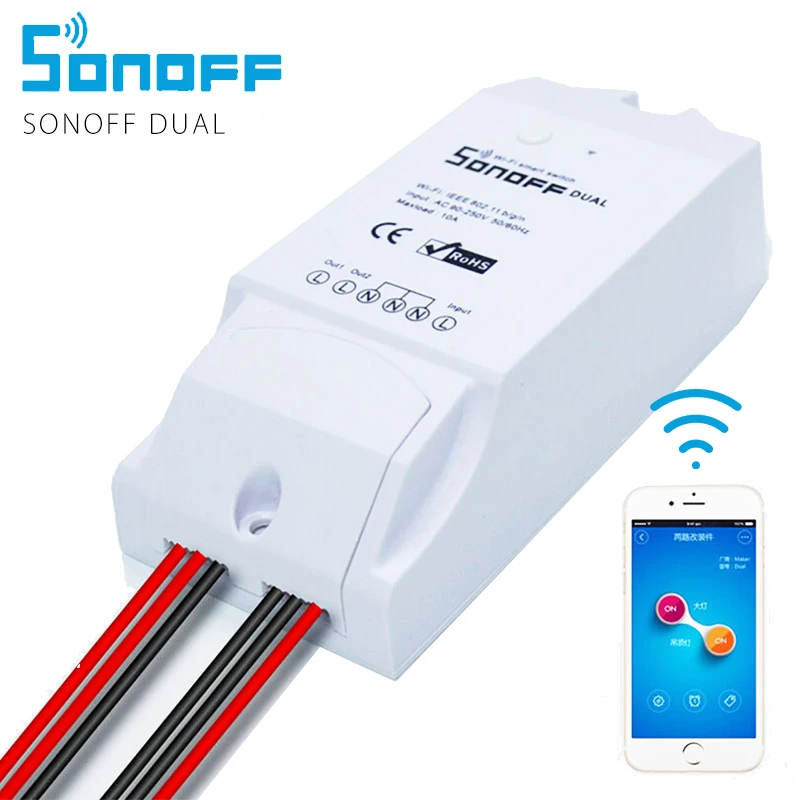 

SONOFF DIY WIFI Long Distance Power Monitor Remote Control Switch For Smart Home Support 2G/3G/4G Network Timing Switch