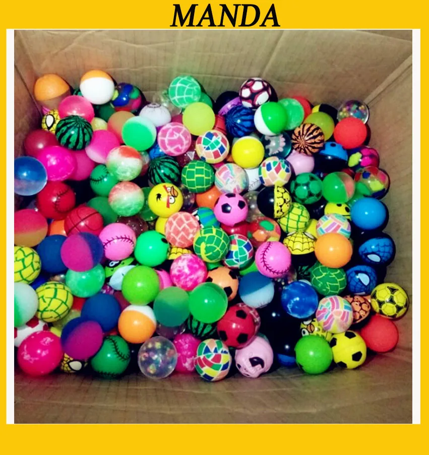 

45mm Rubber Bouncing Ball Mixed Bouncy Skip Ball Outdoor Ball 10pcs/ Lot