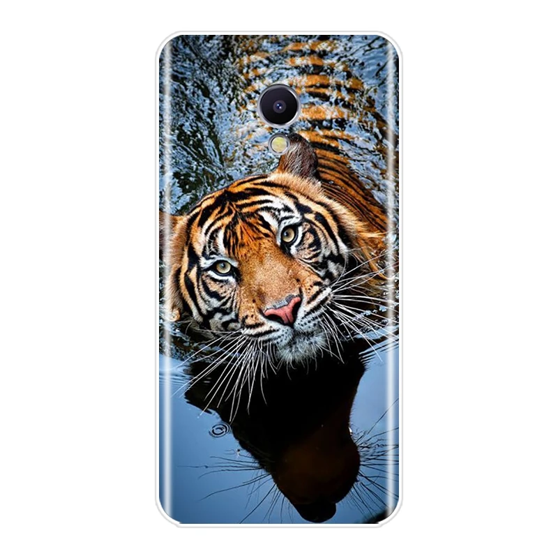 Чехол для Meizu M6 M6S M6T M5 M5C M5S M3 M3S M2 силиконовый мягкий в виде тигра леопардовый чехол