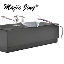 Очки из нержавеющей стали Рамка оправы Для женщин моды очки по рецепту очки от близорукости очки S7014