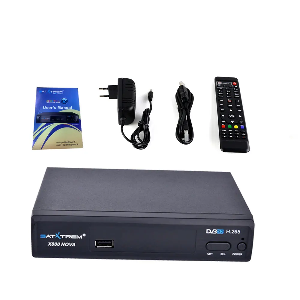 SATXTREM X800 NOVA DVB-S2 спутниковый ресивер 1080P HD H.265 MPEG2 MPEG4 Поддержка EPG PVR с 1 год 5 нажатий Cam Youtube