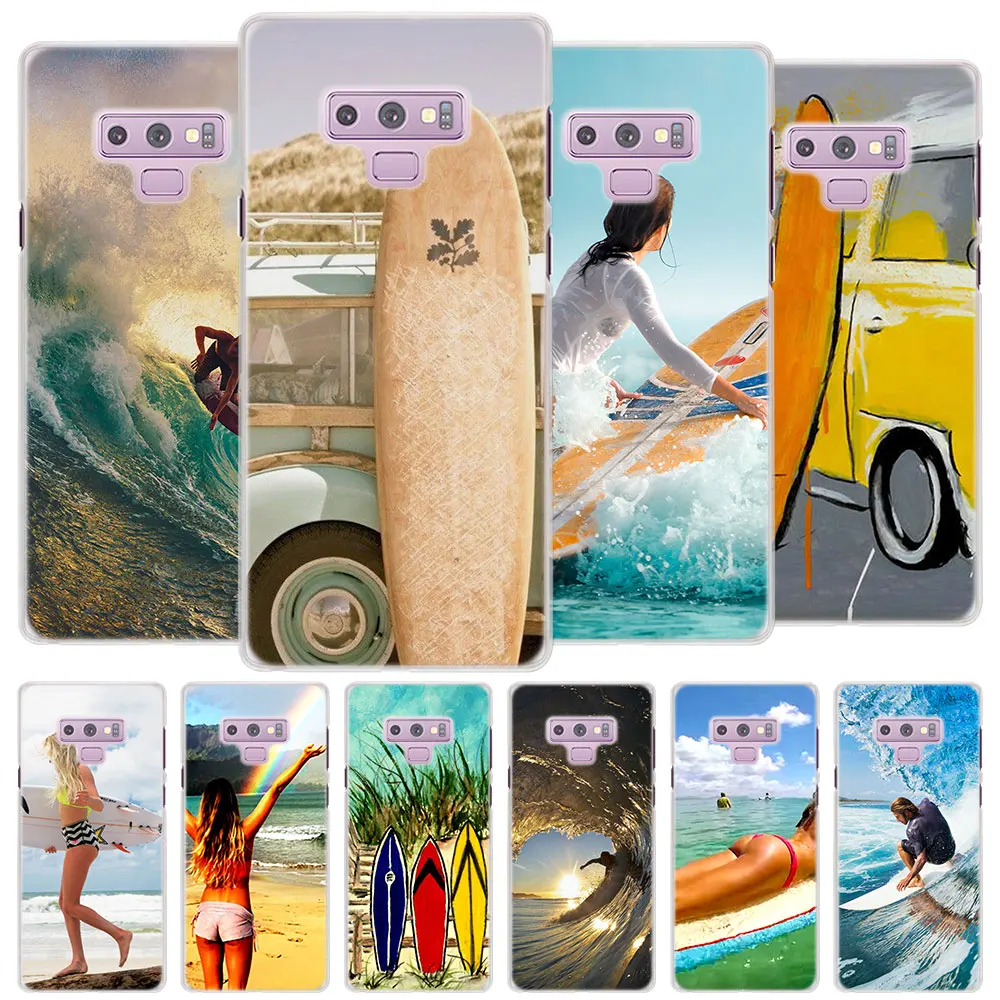 Surfing sunset sea beach Case Cover for Samsung Galaxy Note 9 Note 8