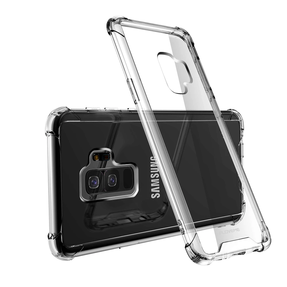 Демпфирование водителя антидетонационных чехол для Samsung Galaxy S9 спортивные Crystal White