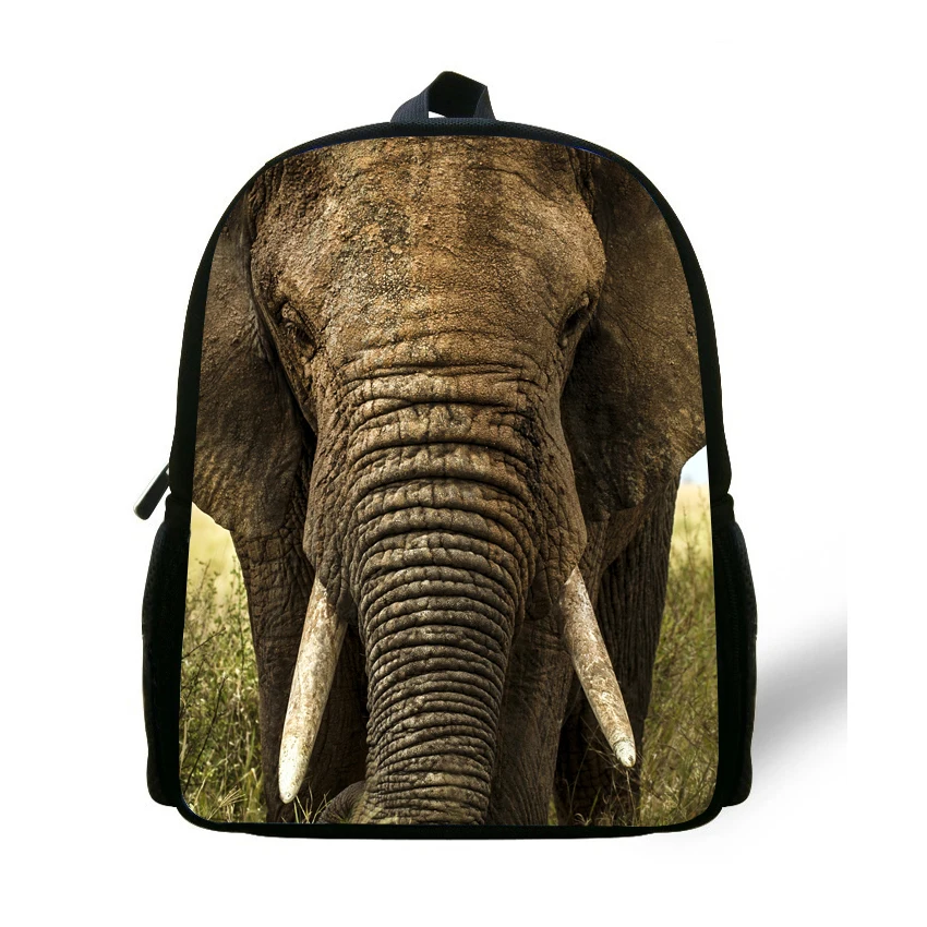 12 inch Zoo Elephant Backpack Animal School Bags For Kids Mini School