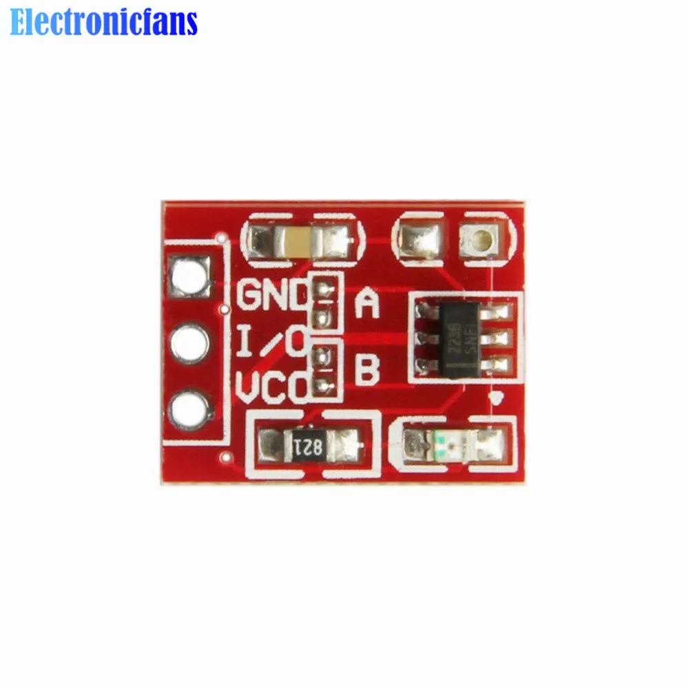 5 шт./лот TTP223 сенсорный ключ модуль переключателя сенсорная кнопка самоблокирующийся/без блокировки емкостные переключатели одноканальная кнопка
