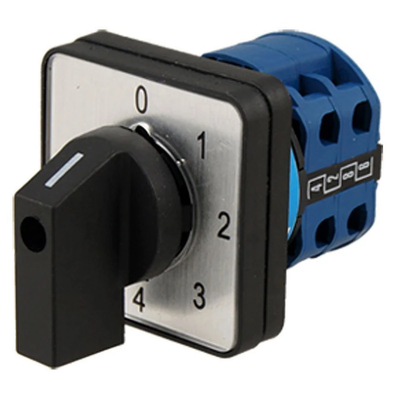 KSOL 8 Terminals 5 Positions Master Control Rotary Cam Switch 20A Black+Blue | Обустройство дома