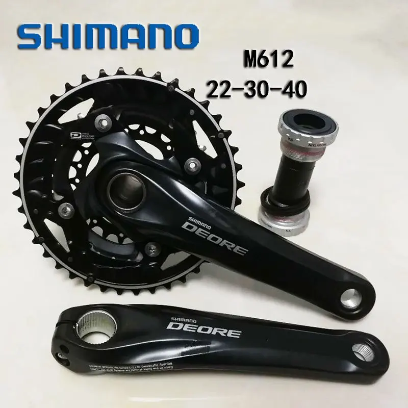 Shimano Deore FC M612 велосипед шатун 10 скоростей 22-30-40T с BB52 Нижний Кронштейн