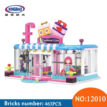 

XINGBAO 12010 453Pcs City Girls Series The Fashion Clothing Store Set Building Blocks Bricks Educational Funny Toys For Children