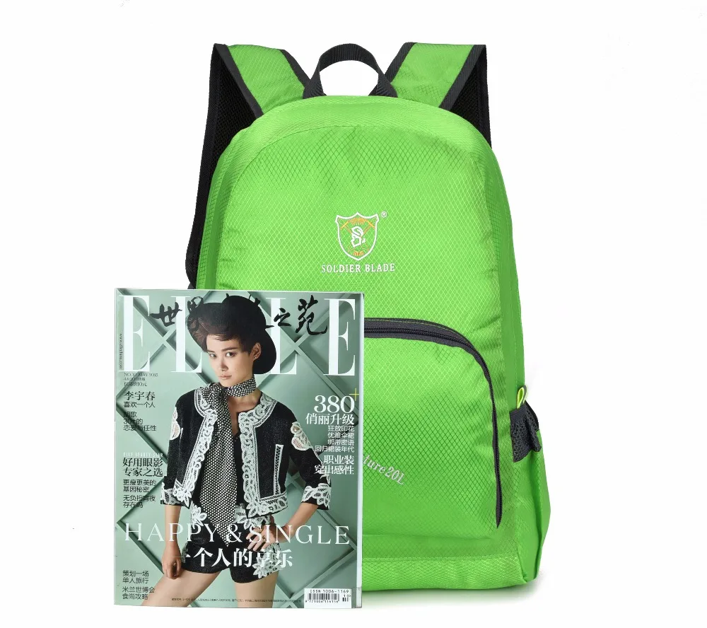 VILE45*33*15CM Outdoor Leisure Folding Sports Bag Light Waterproof Foldable Bag Skin Collapsible Backpack for Travel Gym Tennis