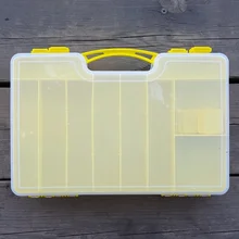 44 отсека, прозрачный пластиковый ящик для рыболовных снастей, Аксессуары для рыбалки, крючок, чехол для хранения, двухсторонний высокопрочный ящик