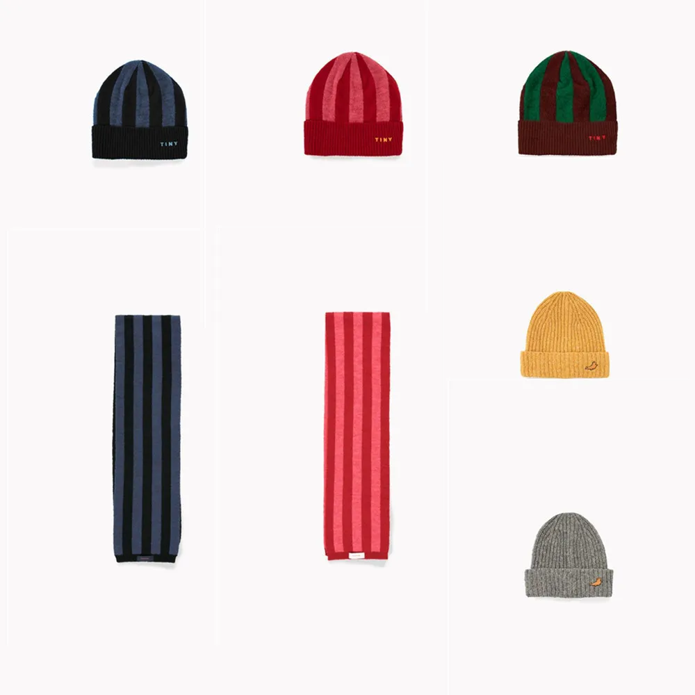 

2019 Autumn and Winter New TC with The Series of Boys and Girls Small Children Cotton Knit Hat Scarf