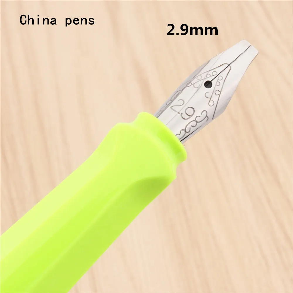 Jinhao 871 флуоресцентная зеленая английская каллиграфия Duckbill параллельная художественная ручка цветок тело плоский перо Тибетский арабский авторучка