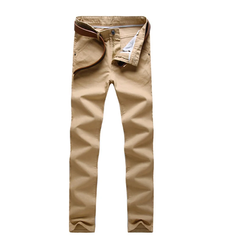 Модные мужские деловые повседневные брюки, хлопковые тонкие прямые брюки, весенние летние длинные штаны-MX8