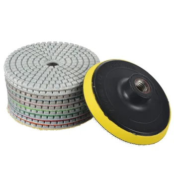 

10Pcs Diamond Polishing Pads 100mm/4 inch M14 Stone Concrete Marble Abrasive Disc Wheel Polishing Grinding Tool