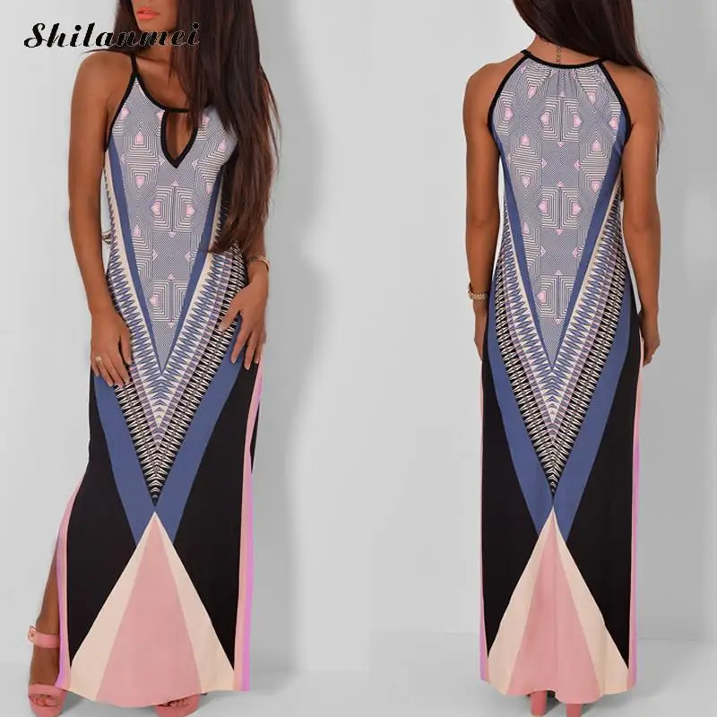 vestidos verano 2017 Long Maxi Dress Women Boho Summer Strap Dress Beach Wear Strap Deep O Neck Sleeveless Dresses womens-long-maxi-dresses : image vestidos verano 2017 Long Maxi Dress Women Boho Summer Strap Dress Beach Wear Strap Deep O Neck Sleeveless Dresses womens-long-maxi-dresses
