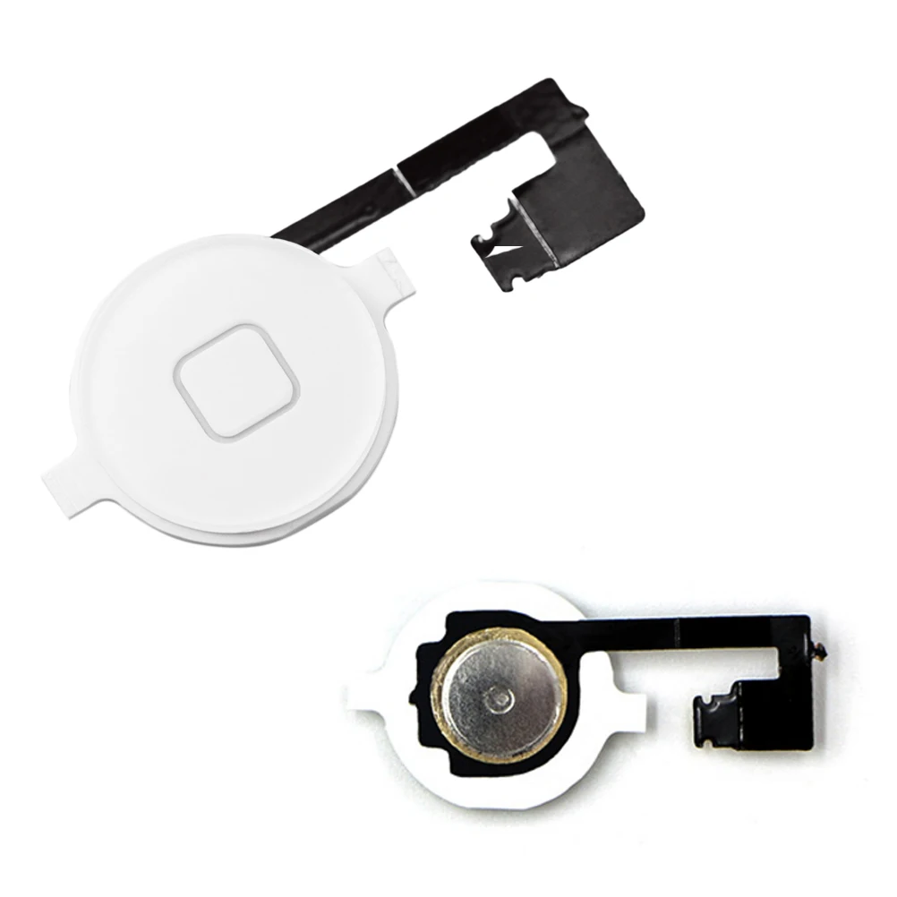 Hot Sale! Black, White Home Button Assembly Flex Cable Sensor Ribbon Complete Parts For iPhone 4 Compatible: for iPhone 4
